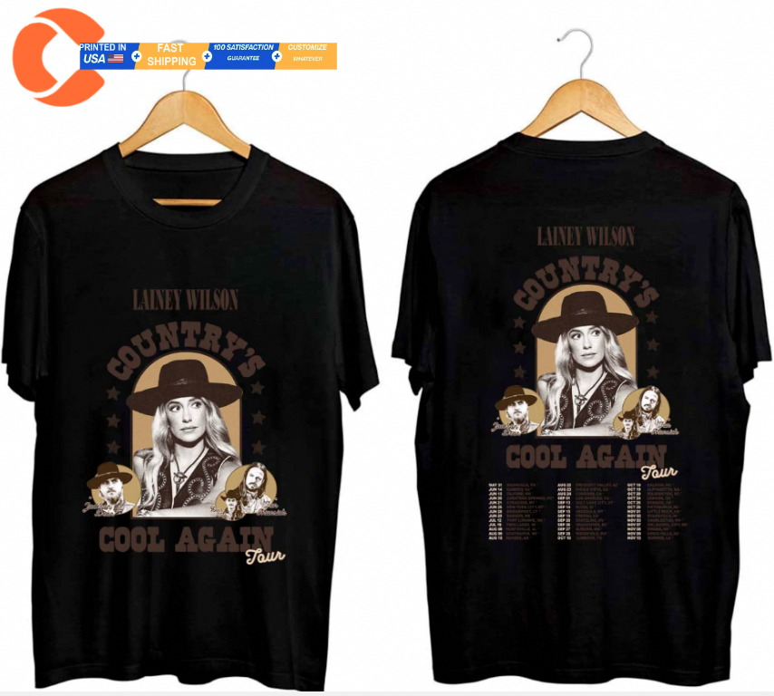Wilson Lainey Again Cool 2024 Tour T- Shirt Country Gift Fans