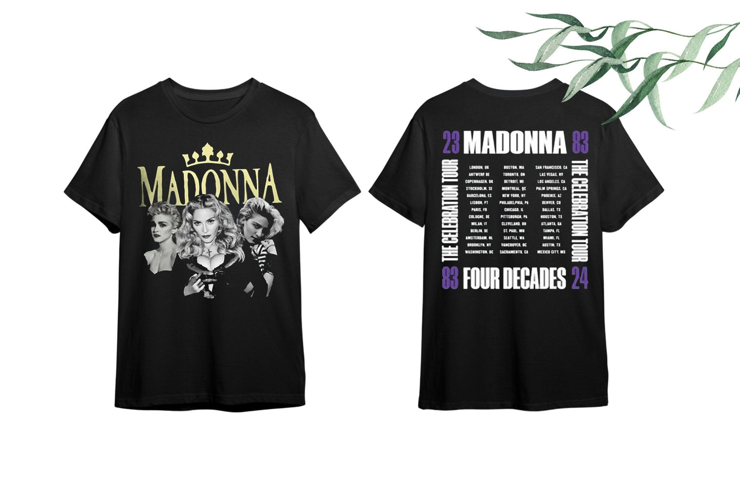 2024 Tour Madonna The Celebration T-Shirt, Madonna 90s Vintage Shirt, Four Decades Tour Shirt
