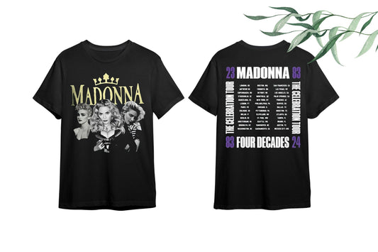 2024 Tour Madonna The Celebration T-Shirt, Madonna 90s Vintage Shirt, Four Decades Tour Shirt