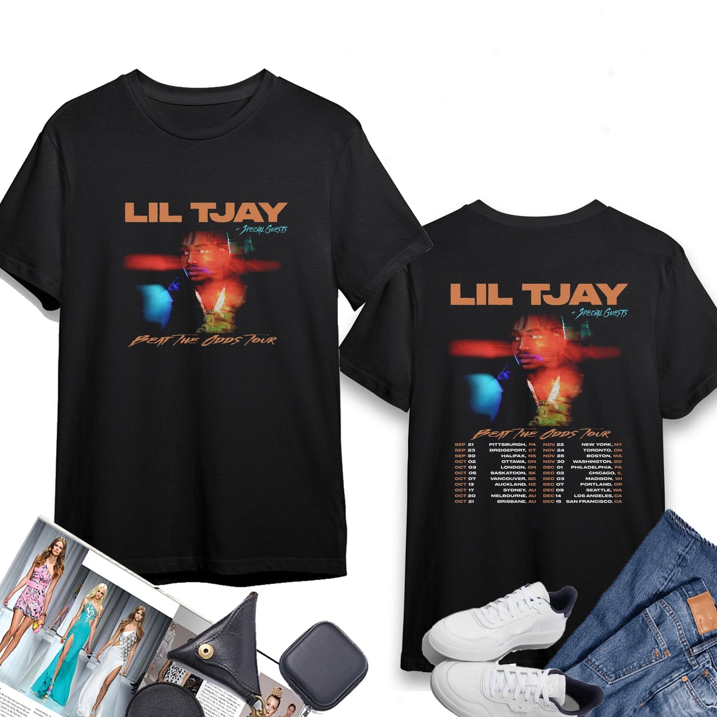 Lil Tjay Beat The Odds Tour 2023 Shirt, Lil Tjay Fan Shirt, Rapper Lil Tjay 2023 Concert Shirt, Beat The Odds Concert Shirt