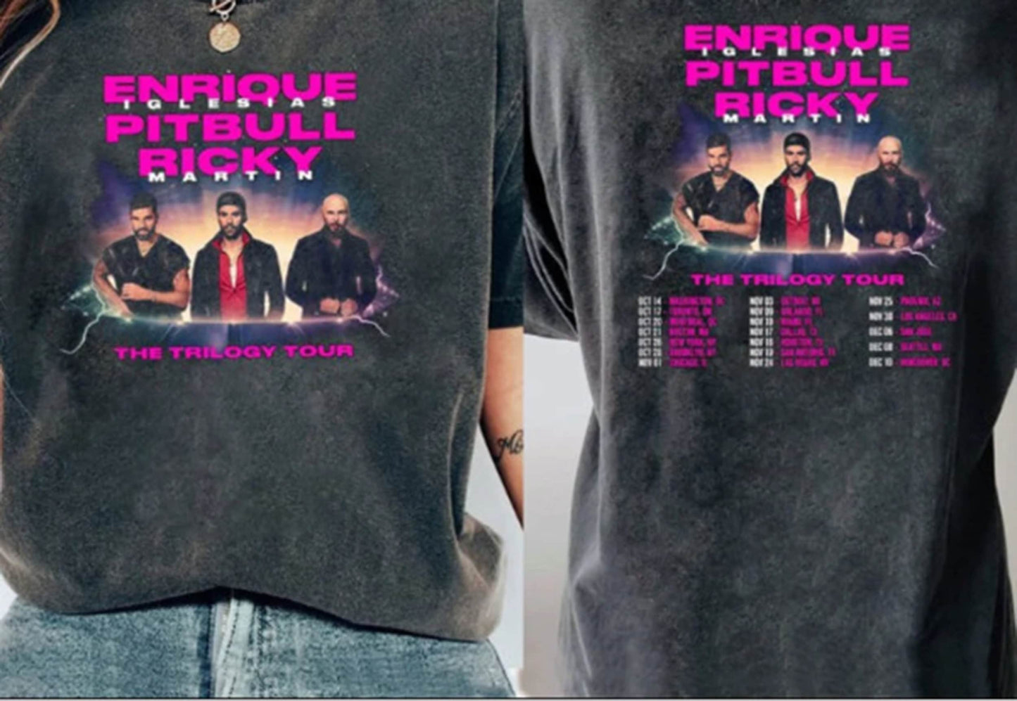 Enrique Iglesias X Pitbull X Ricky Martin The Trilogy Tour Shirt