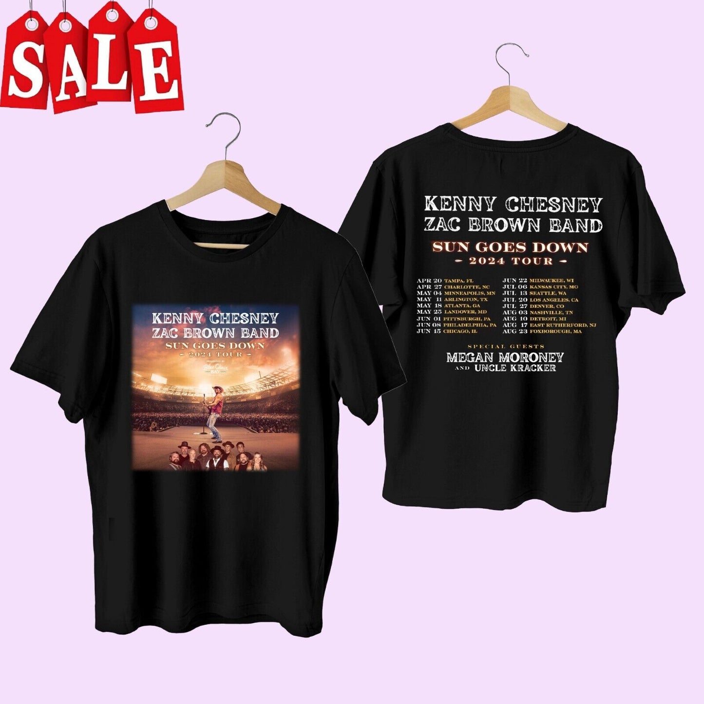 K Ches sun goes down 2024 Tour Shirt