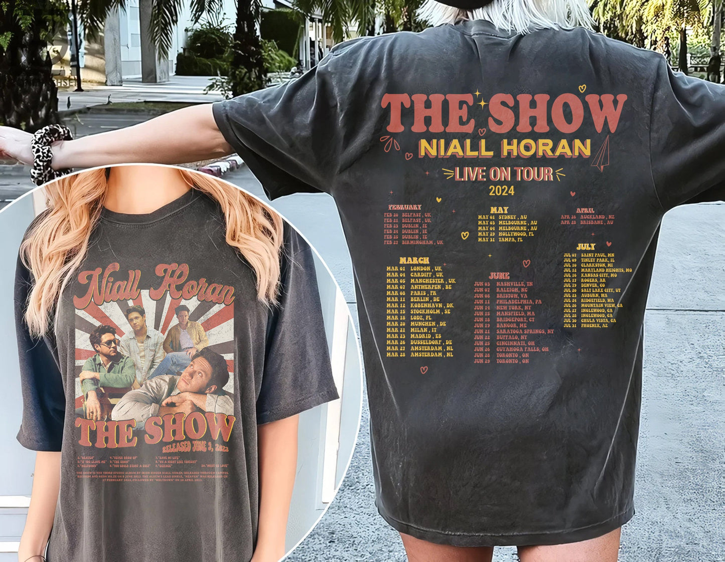 Niall Horan Tracklist Graphic Shirt, The show Live on tour 2024 Shirt