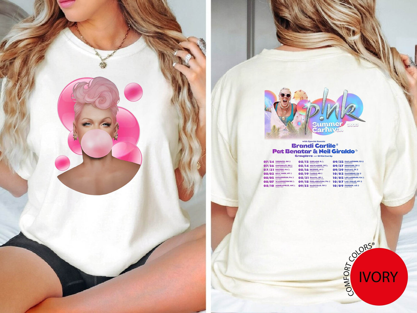 Pink Summer 2023, Trustfall Album Tee, Pink Singer Tour Music Festival