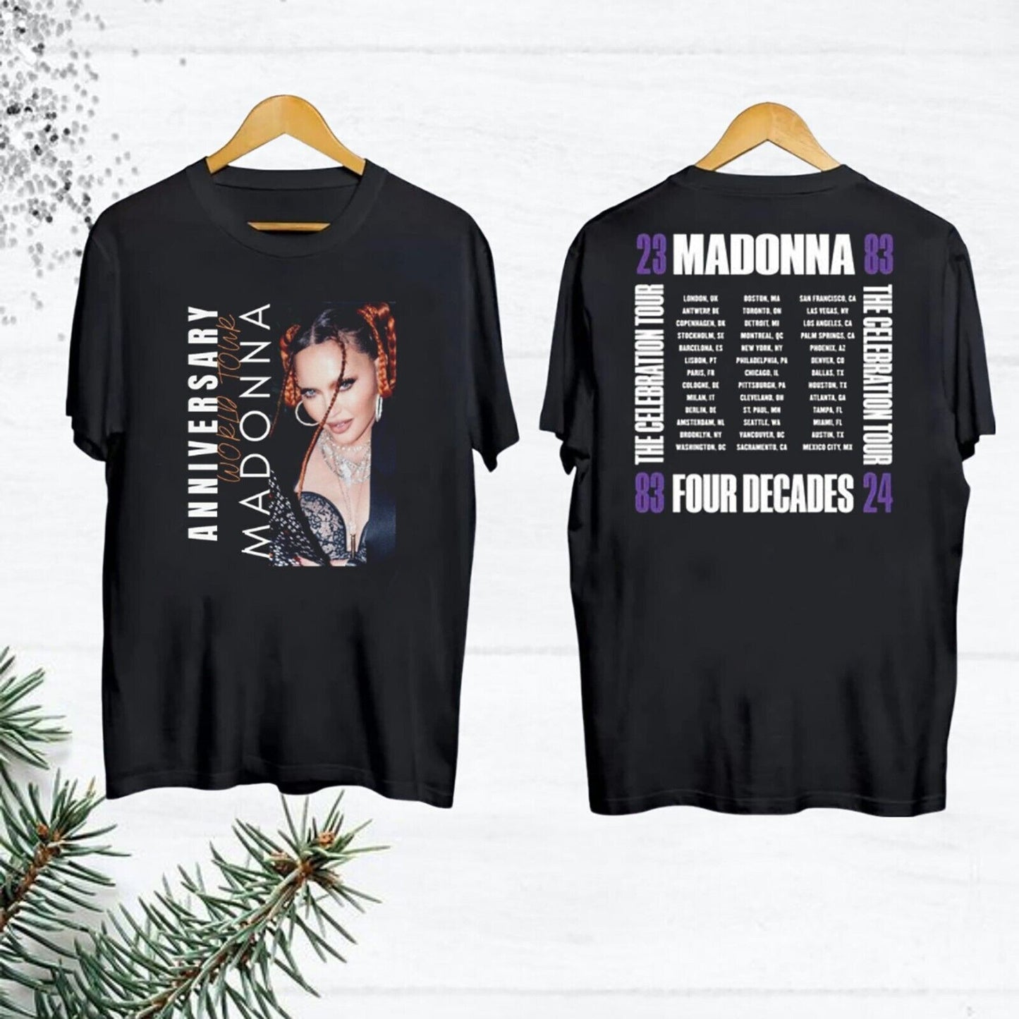 Four Decades Tour Shirt, 2024 Tour Madonna The Celebration T-Shirt