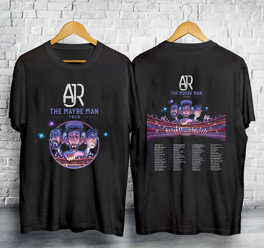 RARE!! AJR Band The Maybe Man Tour 2024 Tour Black T-Shirt Gift Fans All Size