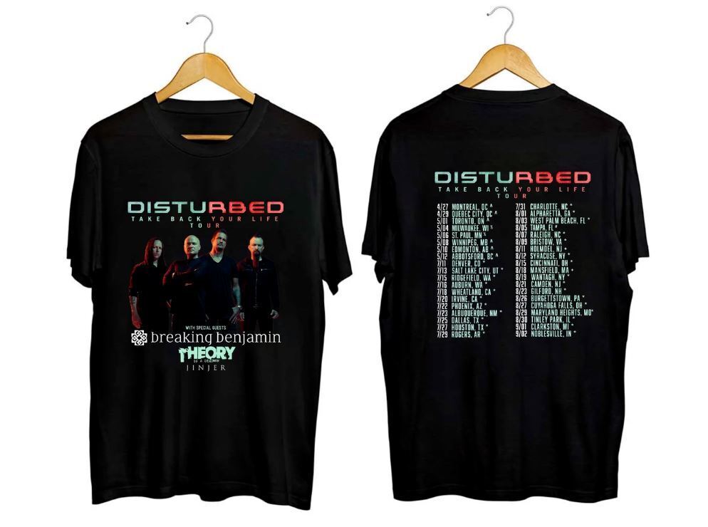 Disturbed World Tour 2023 T-Shirt, Disturbed Take Back Your Life Concert 2023