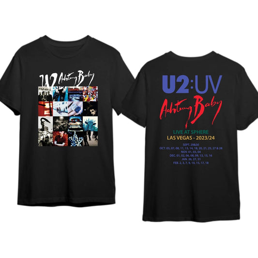 U2:UV Achtung Baby Live at Sphere 2024 Tour Shirt, 2024 Music Tour Shirt, Gift For Fan
