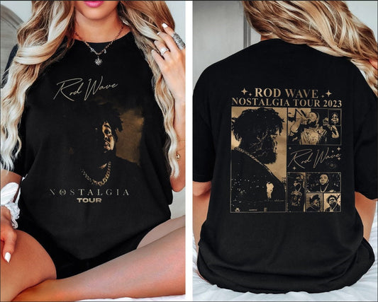 Rod Wave Nostalgia 90s Rap Music 2 Sided Shirt