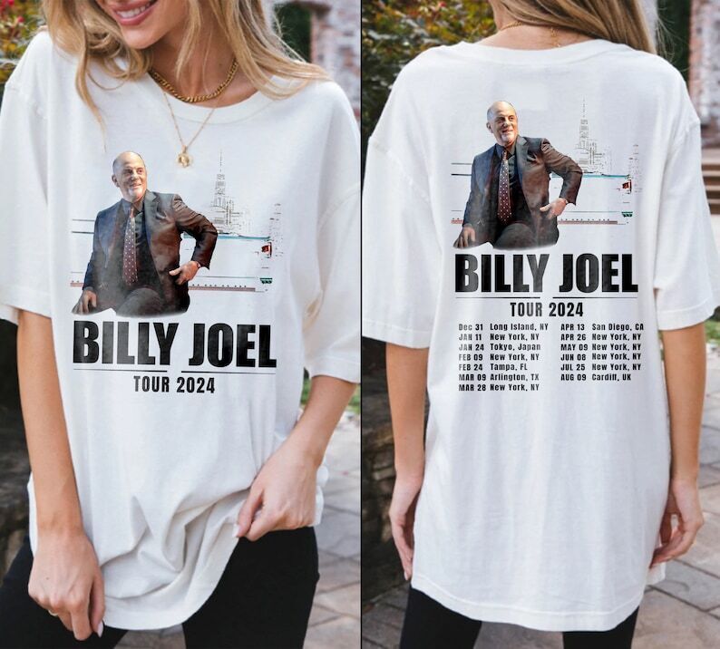 Billy Joel World Tour 2024 Shirt, Vintage Billy Joel Shirt