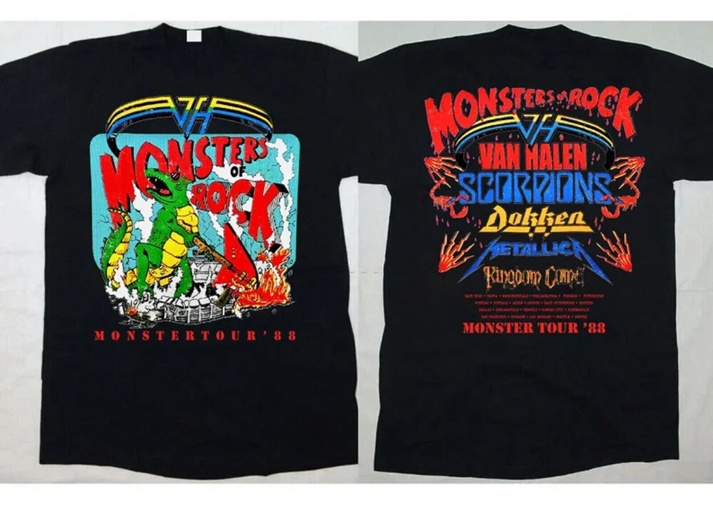Monsters of Rock Tour 1988 T-shirt, Monster Rock Tour '88 Shirt