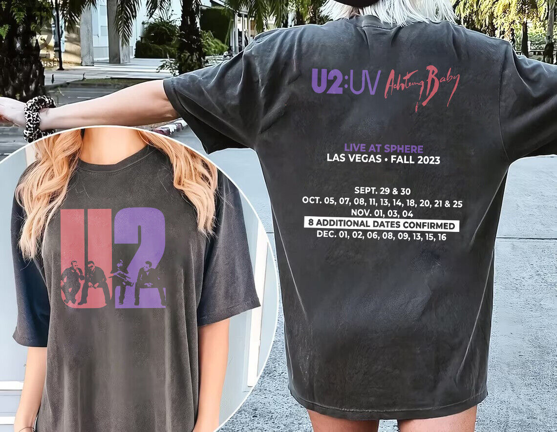 U2 Las Vegas Shirt ,U2 Ultraviolet Sphere 2023,U2 UV Shirt