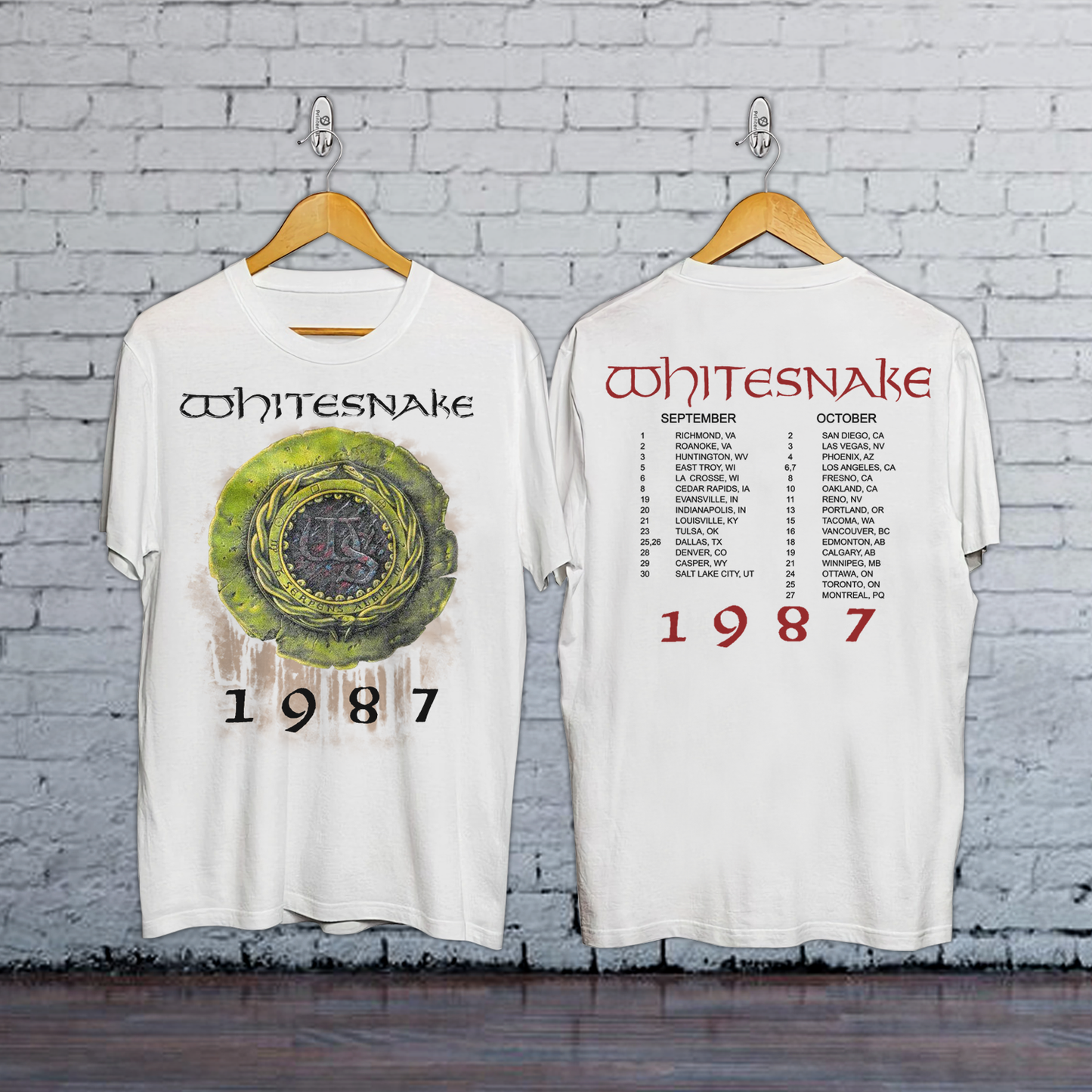 1987 Whitesnake Tour T-Shirt