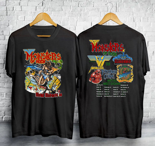 Vintage 1988 van Monsters of Rock Concert Unisex T-Shirt