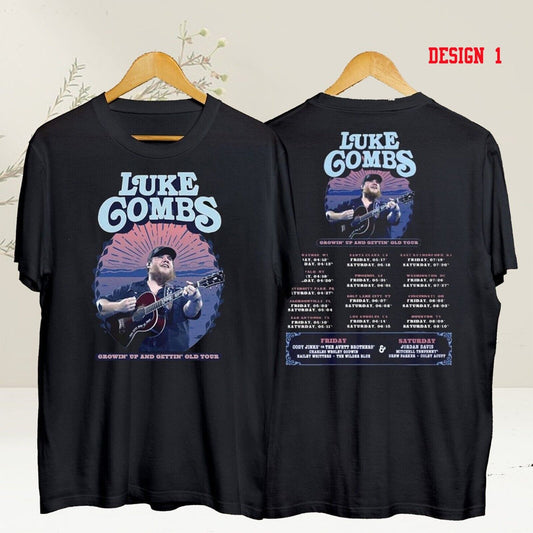 SALE - Lukee Comb Growing Up and Getting Old 2024 Tour T-Shirt