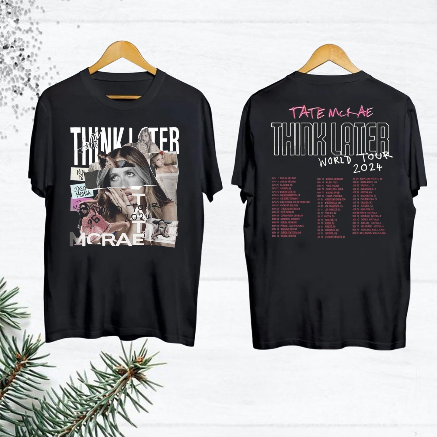 Graphic Tate McRae T-Shirt, Tate McRae The Think Later World Tour 2024 Tour Shirt