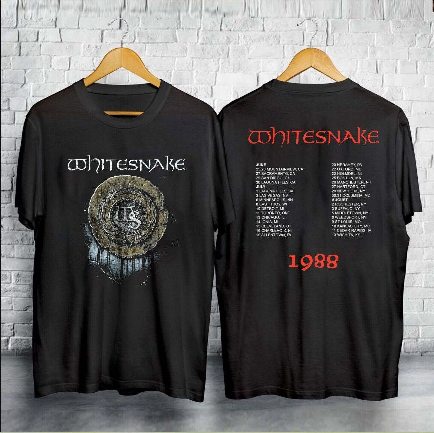 1988 Whitesnake Rock Concert Tour Unisex Shirt