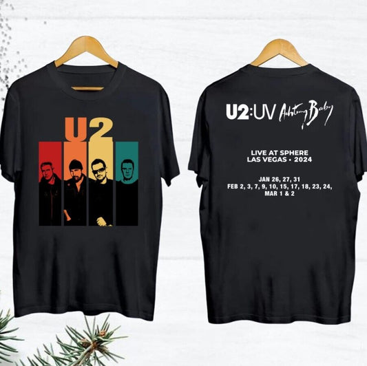 90S Vintage Achtung Baby Tour 2024 U2 Band Tshirt, U2 Live At Sphere Shirt, U2 R
