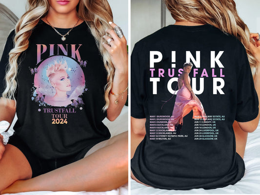 Pink Trustfall Tour 2024 Shirt,