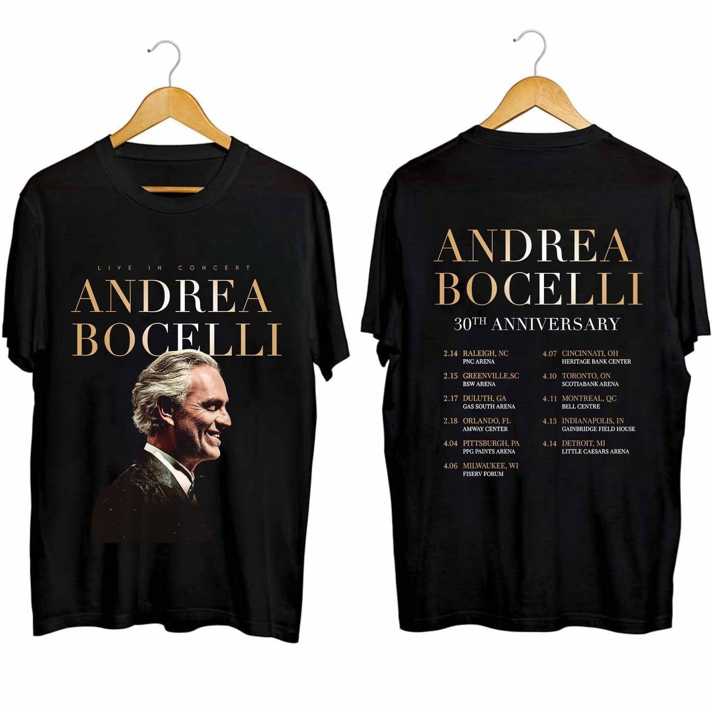 Andrea Bocelli 2024 Tour Shirt