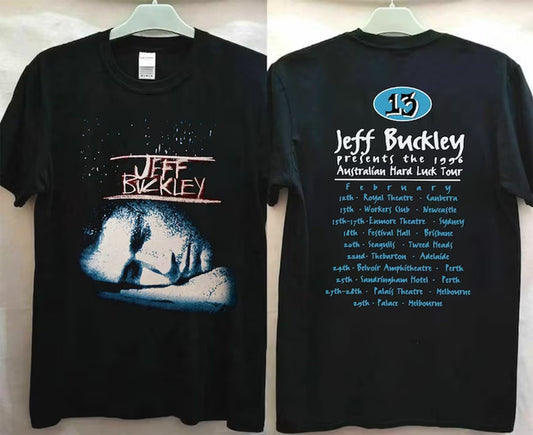 Jeff Buckley Hard Luck Tour 1996 Black T-Shirt