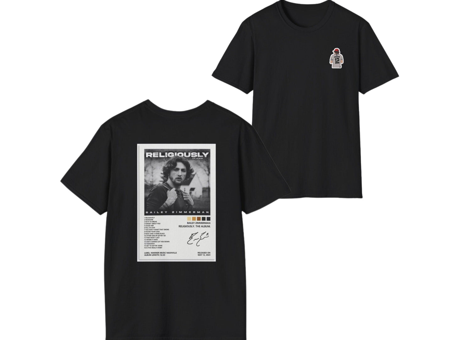 Bailey Zimmerman Shirt - 2024 Religiously Tour Tshirt - Bailey Zimmerman Merch