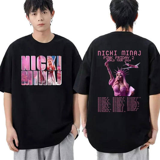 Rapper Nicki Minaj Pink Friday 2 2024 World Tour T-shirt