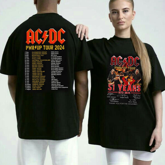 Rock Tour 2024 Tshirt, Pwr Up World Tour Shirt, 51 Years Shirt For Fans
