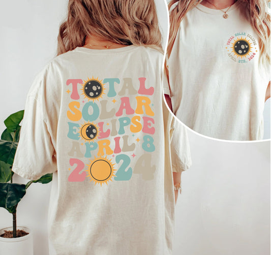Solar Eclipse 2024 Shirt, Double-Sided Shirt, April 8th 2024 Shirt, Eclipse Event 2024