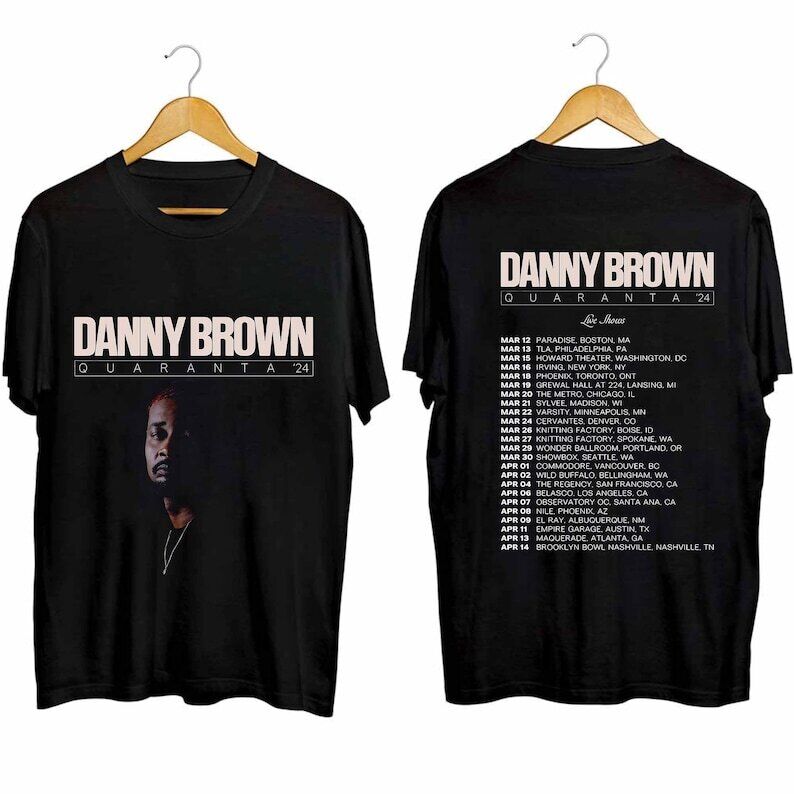 Danny Brown 2024 Tour Shirt, Danny Brown 2024 Concert, Danny Brown Fan