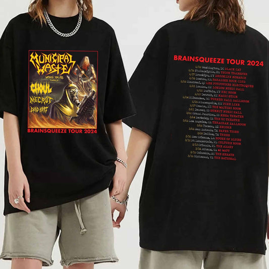 Municipal Waste - Brainsqueeze Tour 2024 Shirt