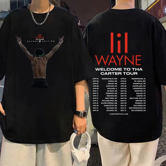 Rapper Lil Wayne Double Sided Graphic T Shirts