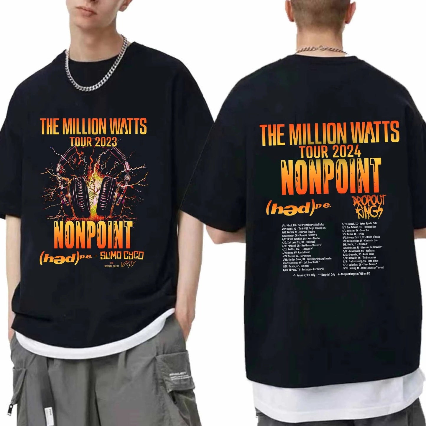 Nonpoint The Million Watts Tour 2024 Shirt, Nonpoint Band Fan Shirt