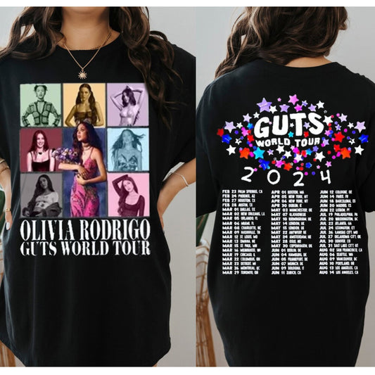 Vintage Olivia Rodrigo GUTS Tour 2024 Shir