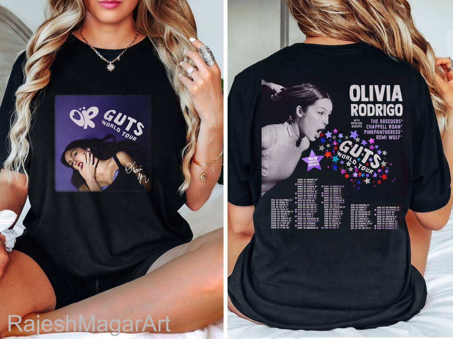 Olivia Rodrigo Guts Full Date Tour 2024 T-Shirt