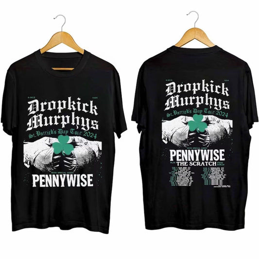 Dropkick Murphys St. Patricks Day Tour 2024 Shirt, Dropkick Murphys Band Fan Shirt, St. Patricks Day 2024 Concert
