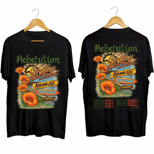Rebelution 2024 Concert Shirt, Rebelution Good V Cali 2024 Tour Shirt