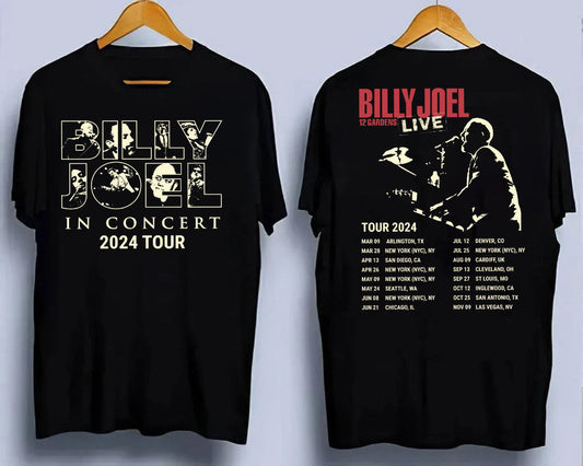 Billy Joel Music Tour 2024 Double Sided Shirt