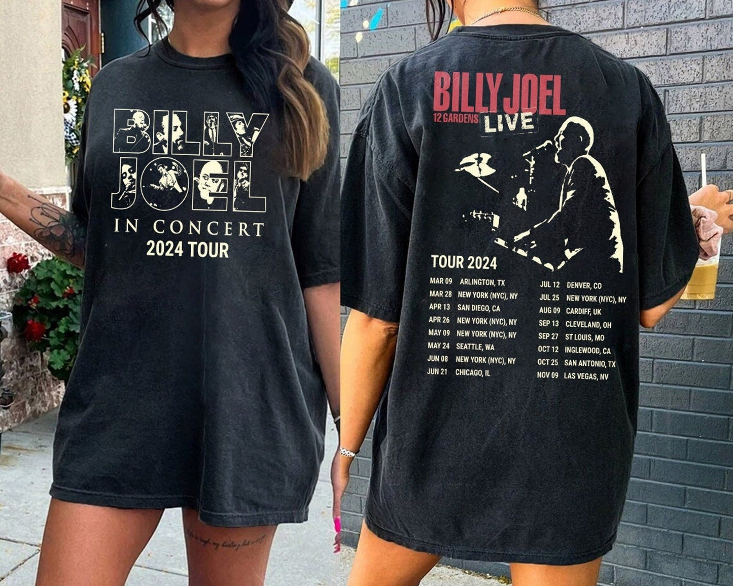 Billy Joel 2024 Music Tour Shirt