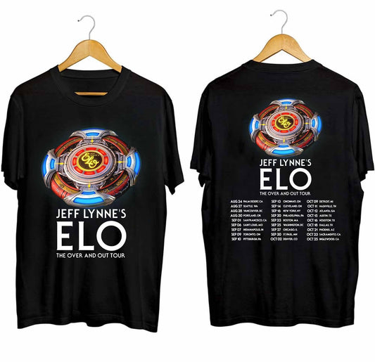 Jeff Lynne's ELO 2024 Over and Out Tour Concert T-Shirt - Limited Edition