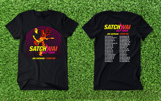 joe satriani steve vai satchvai US tour 2024 t-shirt