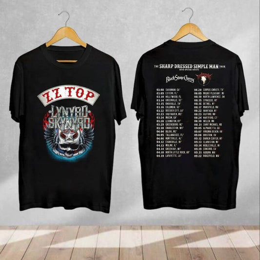 The Sharp Dressed Simple Man ZZ Top and Lynyrd Skynyrd Tour 2024 Shirt