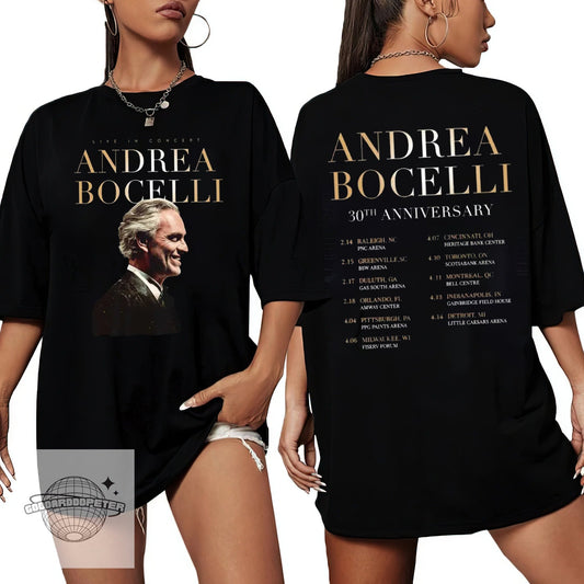 Andrea Bocelli 2024 Tour Double-Sided Shirt