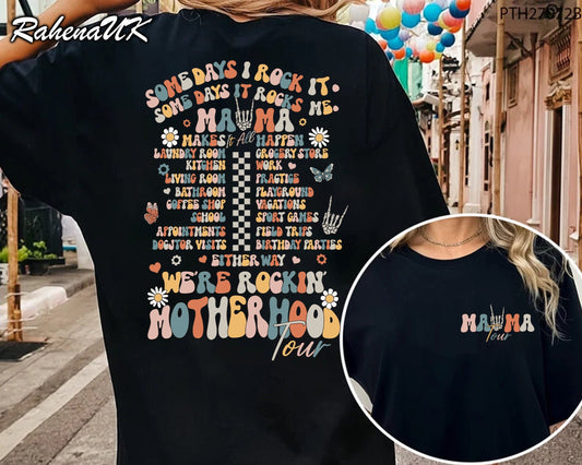 Trendy Mama Rock Shirt, Mama Tour Shirt, Funny Motherhood tshirt