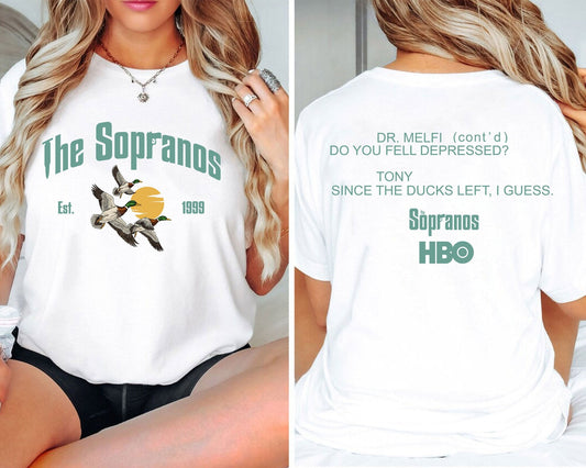 Ducks The Sopranos Shirt - Dr. Melfi 'Do You Feel Depressed' Tee Shirt