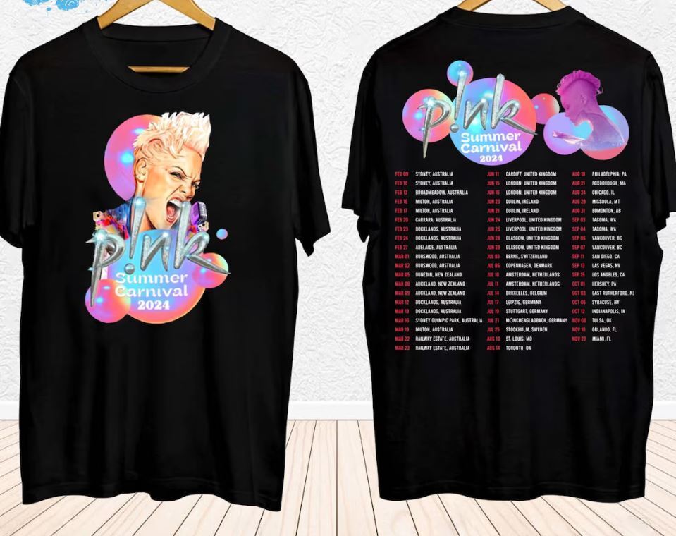 P!nk Pink Singer Summer Carnival 2024 Festival World Tour Shirt