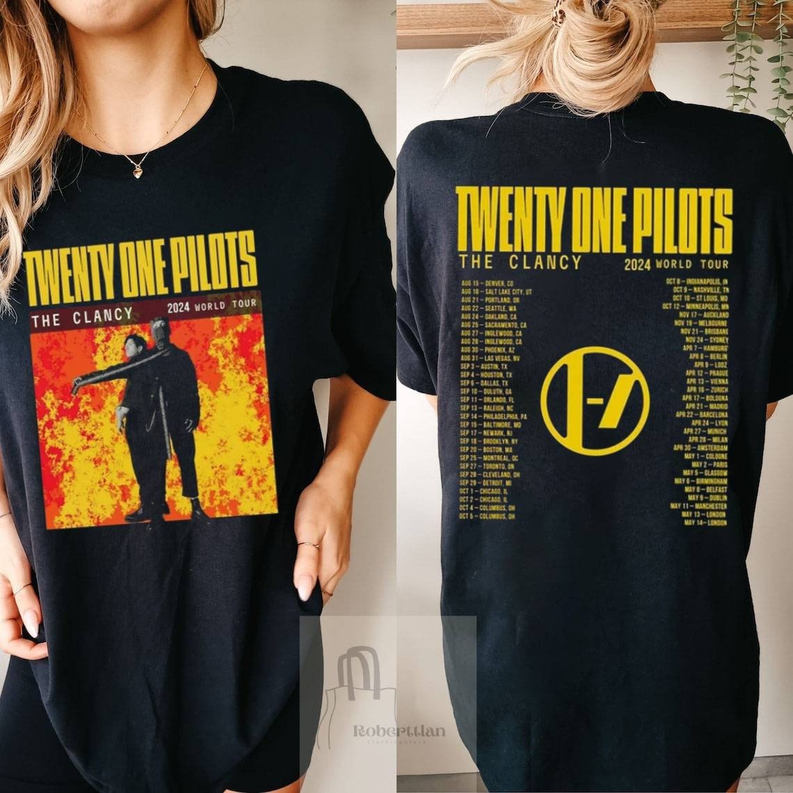 Pilotss band 2024-2025 The Clancy World Tour Shirt, 21 Pilots 2024 Concert