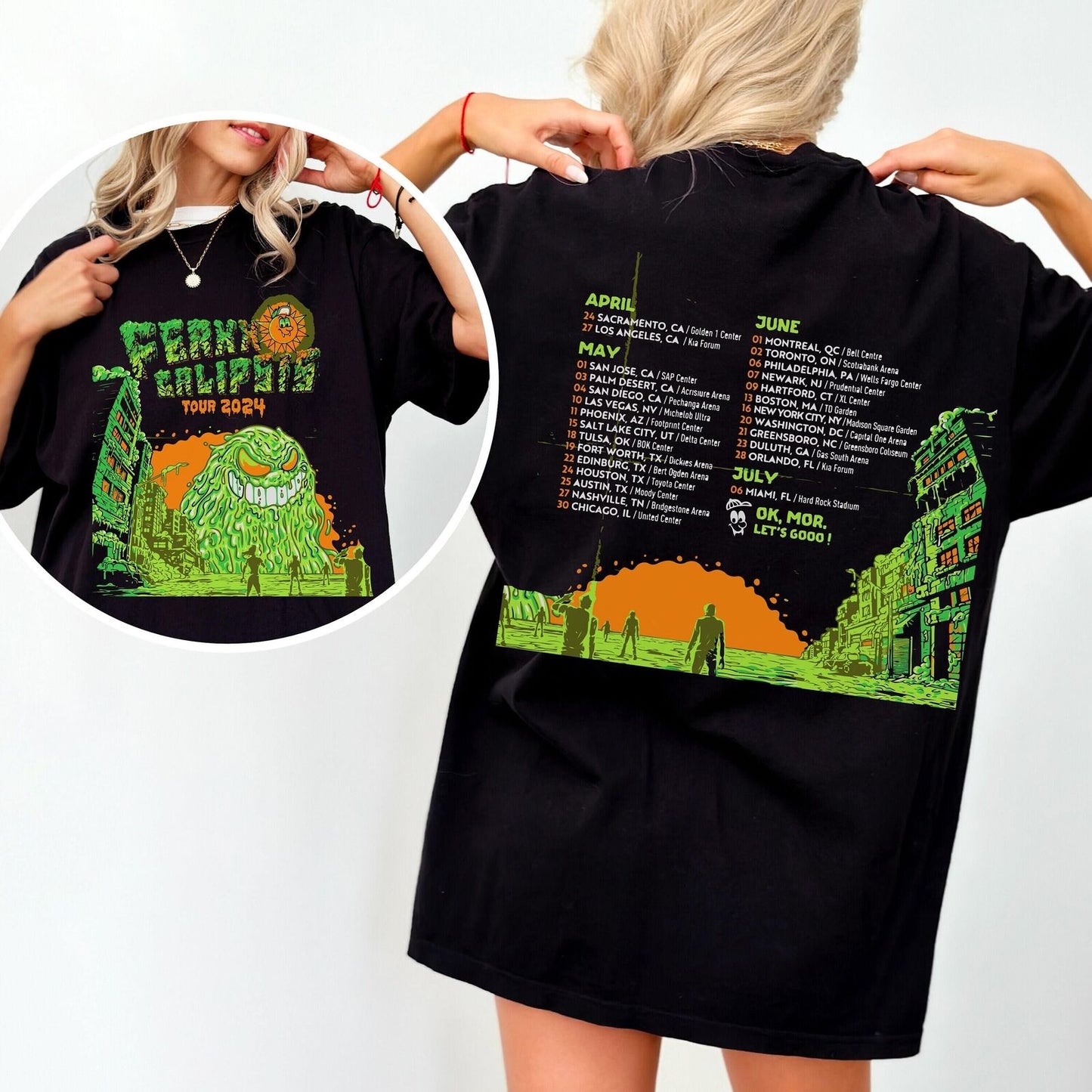 ferxxocalipsis Music Tour 2024 Double Sided Shirt