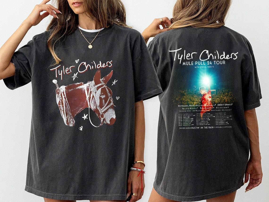 Tyler Childers Mule Pull '24 Tour 2024 Shirt, Tyler Childers Fan Gifts, Country Music Shirt