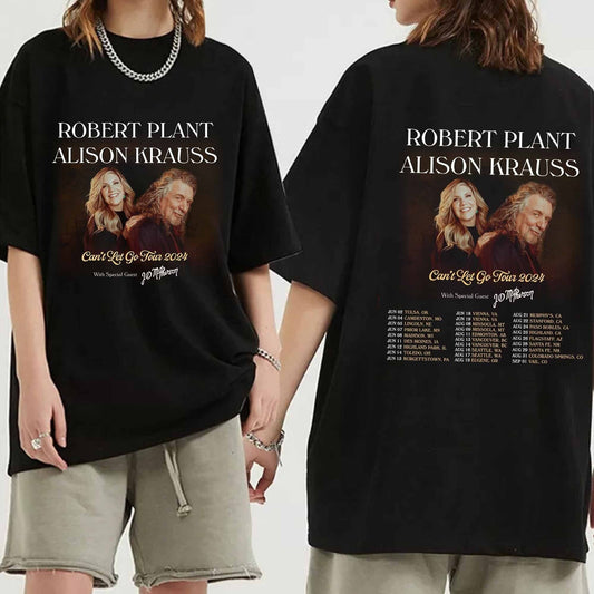 Robert Plant and Alison Krauss 2024 Tour Shirt, Can't Let Go 2024 Tour Shirt